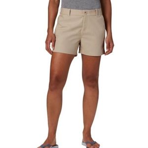 Columbia PFG Khaki Chino Shorts Outdoors Fishing Size 8 Long Women's